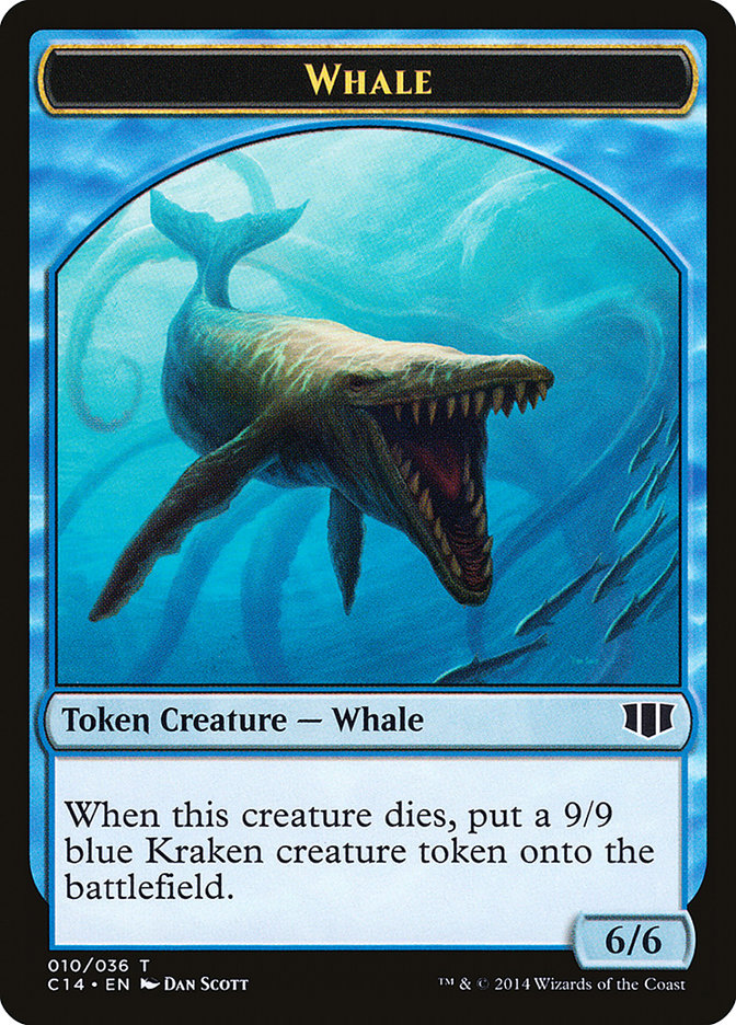 Whale // Zombie (011/036) Double-sided Token [Commander 2014 Tokens] | Gear Gaming Bentonville