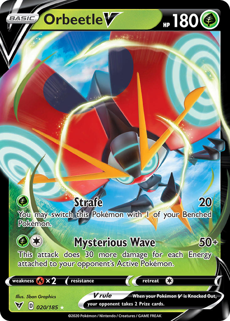 Orbeetle V (020/185) [Sword & Shield: Vivid Voltage] | Gear Gaming Bentonville