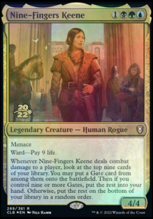 Nine-Fingers Keene [Commander Legends: Battle for Baldur's Gate Prerelease Promos] | Gear Gaming Bentonville