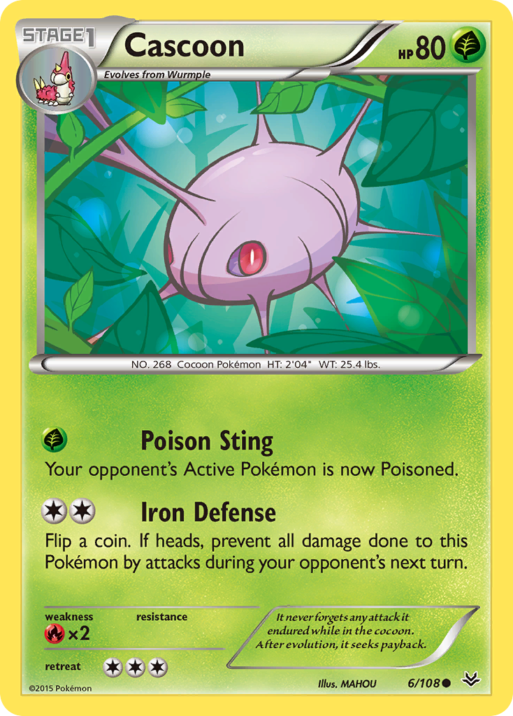 Cascoon (6/108) [XY: Roaring Skies] | Gear Gaming Bentonville