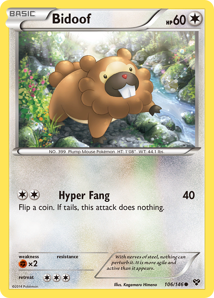 Bidoof (106/146) [XY: Base Set] | Gear Gaming Bentonville