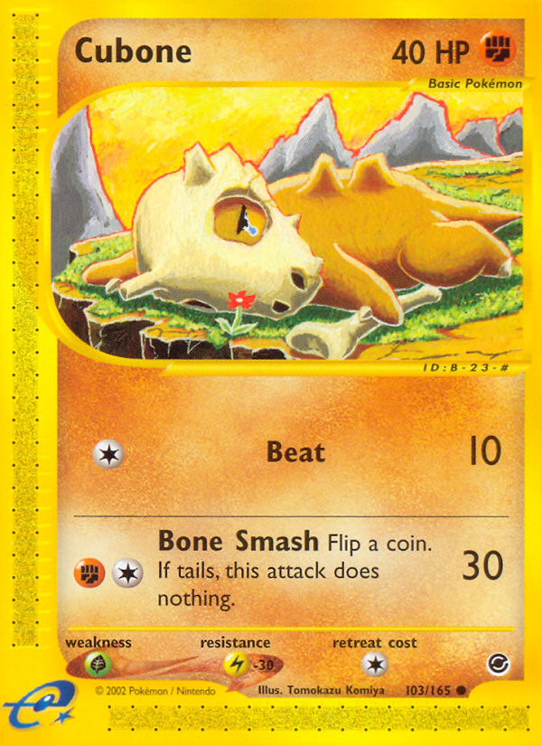 Cubone (103/165) [Expedition: Base Set] | Gear Gaming Bentonville