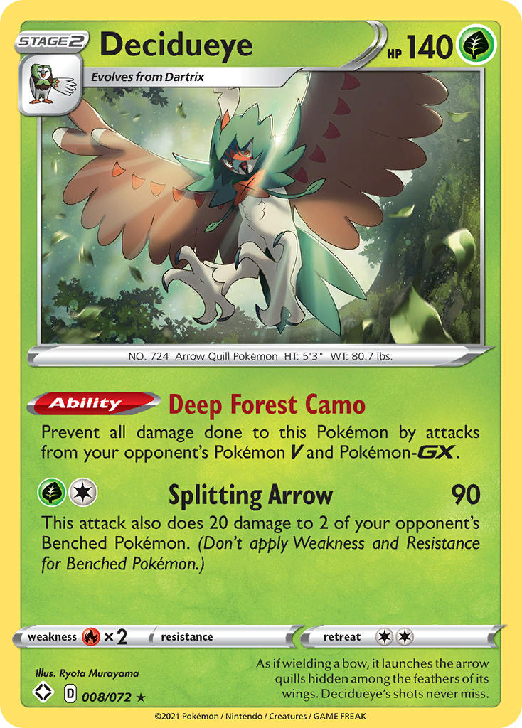 Decidueye (008/072) [Sword & Shield: Shining Fates] | Gear Gaming Bentonville