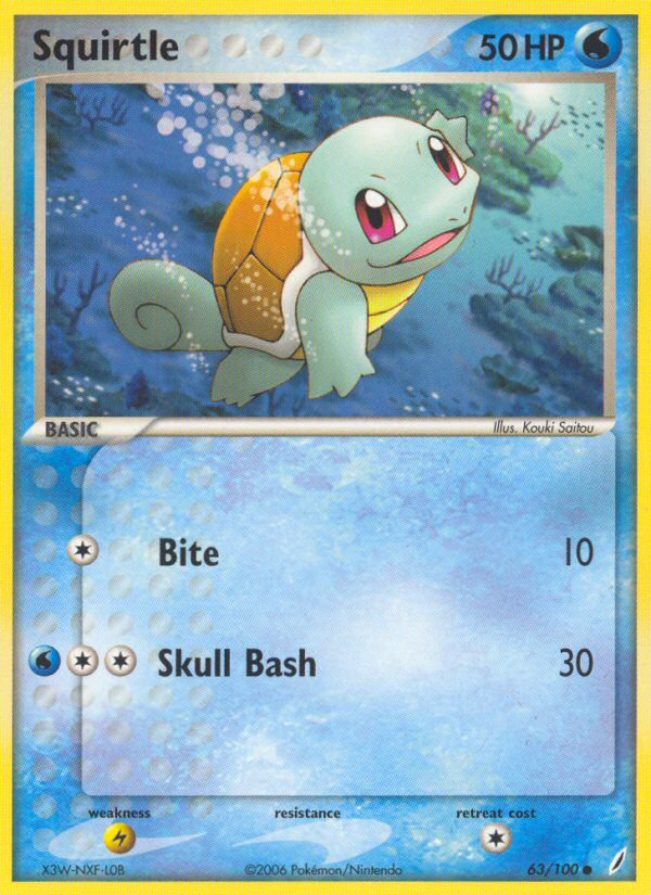 Squirtle (63/100) [EX: Crystal Guardians] | Gear Gaming Bentonville