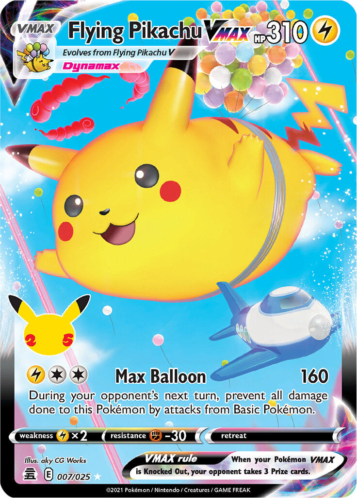 Flying Pikachu VMAX (007/025) [Celebrations: 25th Anniversary] | Gear Gaming Bentonville