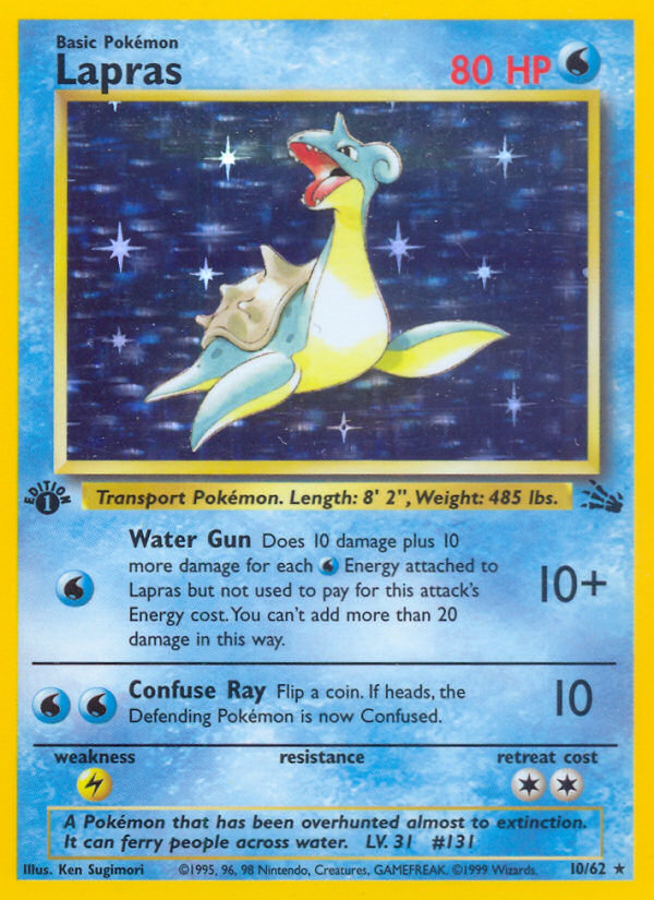 Lapras (10/62) [Fossil 1st Edition] | Gear Gaming Bentonville