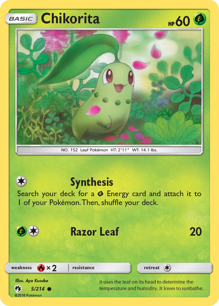 Chikorita (5/214) [Sun & Moon: Lost Thunder] | Gear Gaming Bentonville