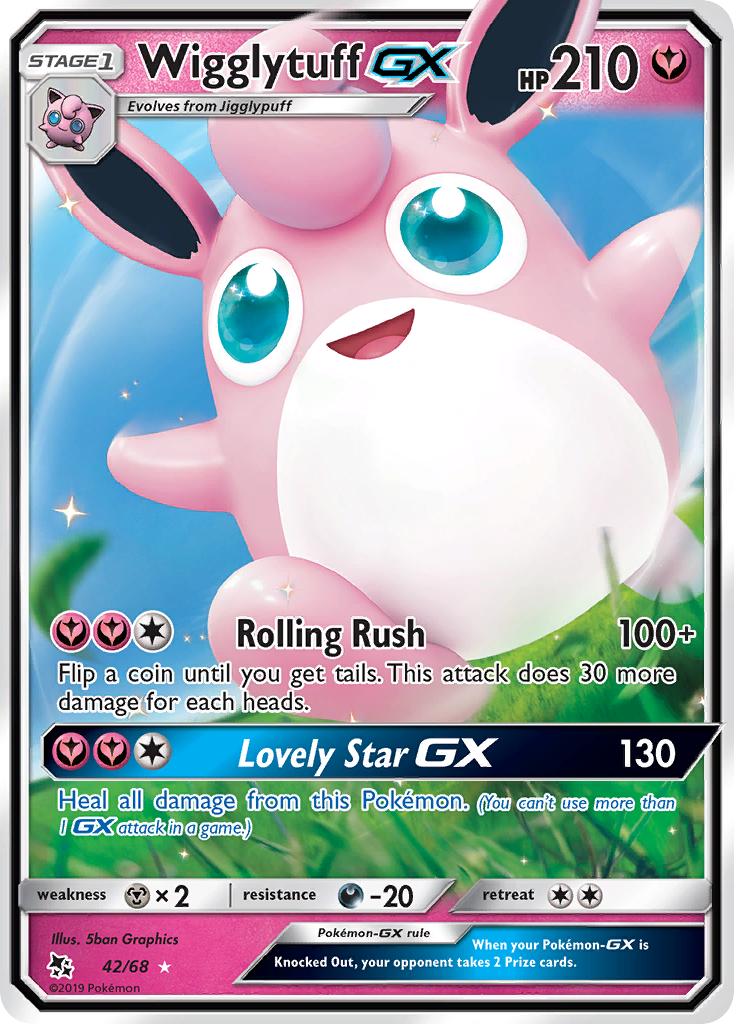 Wigglytuff GX (42/68) [Sun & Moon: Hidden Fates] | Gear Gaming Bentonville