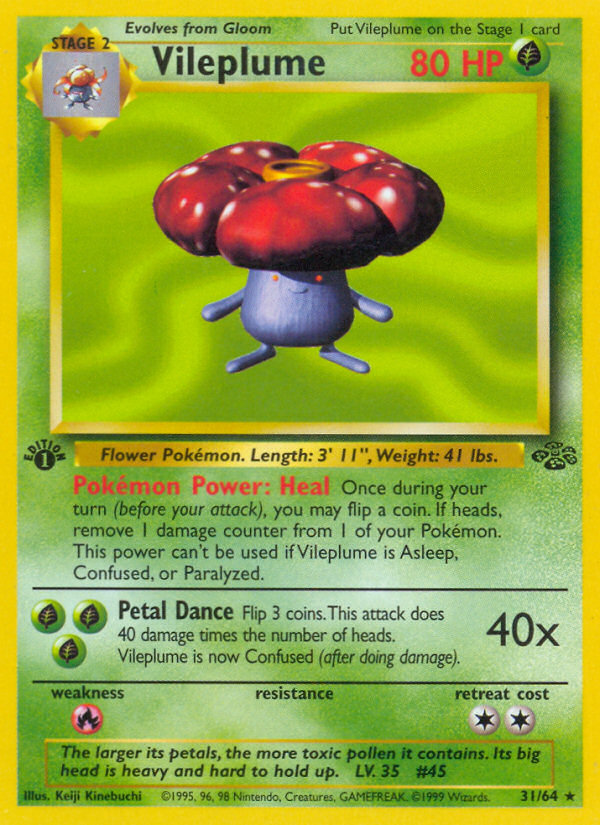 Vileplume (31/64) [Jungle 1st Edition] | Gear Gaming Bentonville