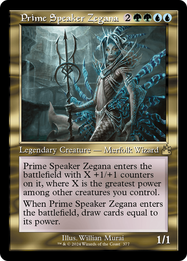 Prime Speaker Zegana (Retro Frame) [Ravnica Remastered] | Gear Gaming Bentonville