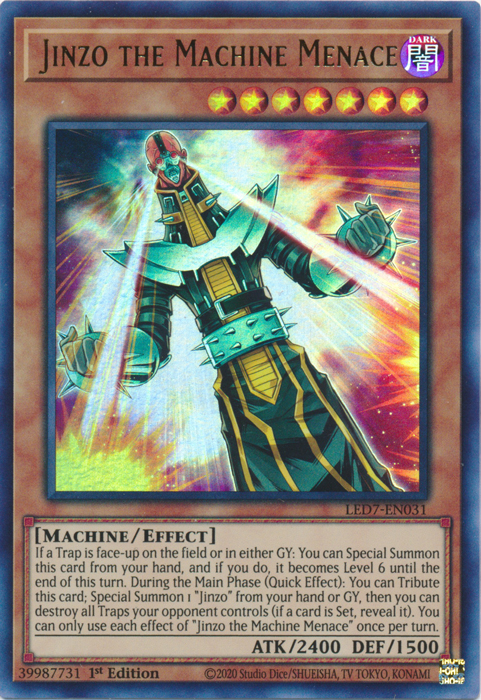 Jinzo the Machine Menace [LED7-EN031] Ultra Rare | Gear Gaming Bentonville