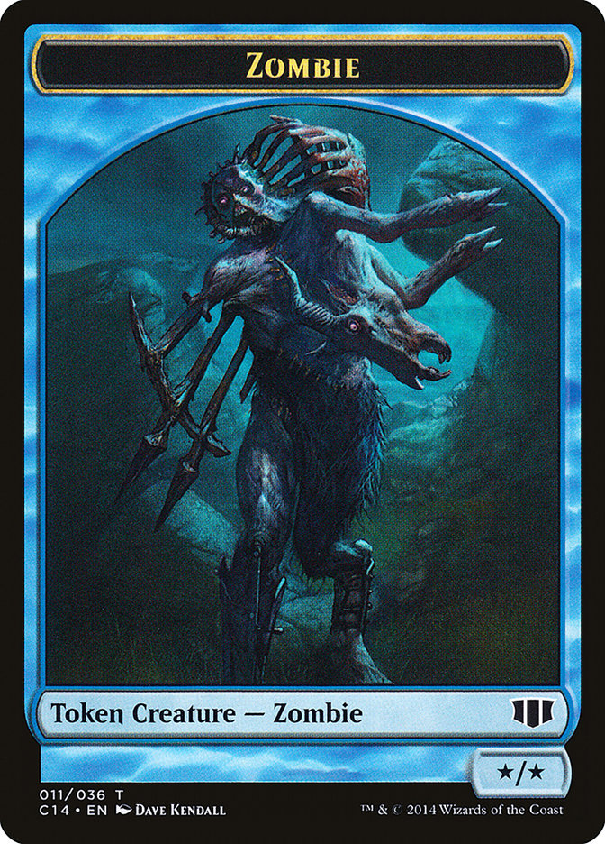 Fish // Zombie (011/036) Double-sided Token [Commander 2014 Tokens] | Gear Gaming Bentonville