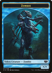 Teferi, Temporal Archmage Emblem // Zombie (011/036) Double-sided Token [Commander 2014 Tokens] | Gear Gaming Bentonville