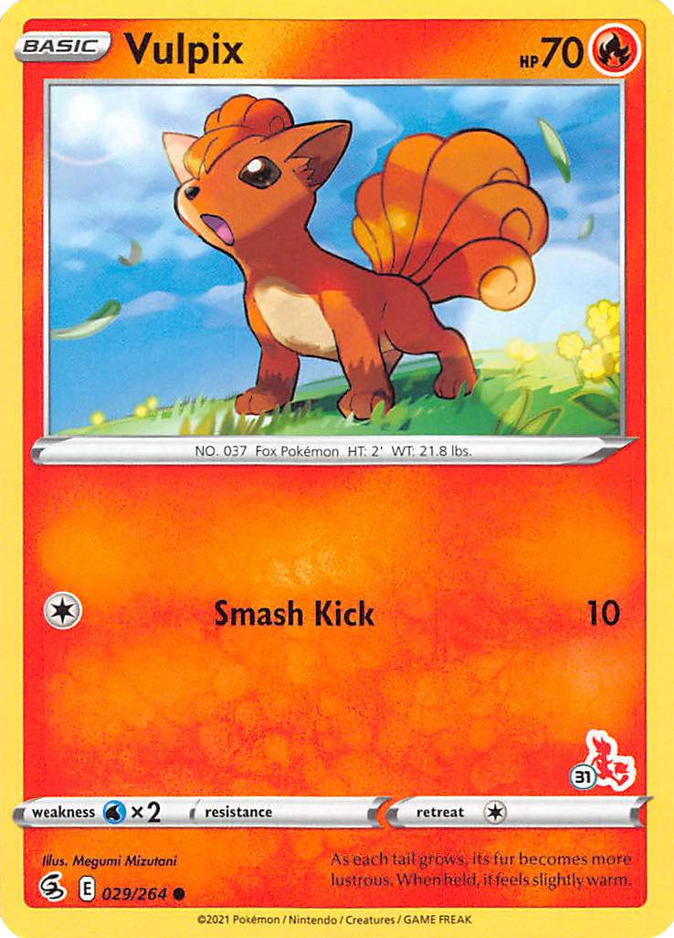 Vulpix (029/264) (Cinderace Stamp #31) [Battle Academy 2022] | Gear Gaming Bentonville