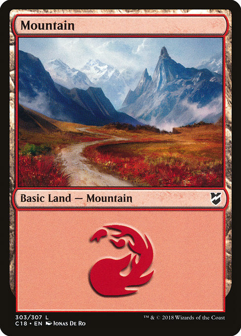 Mountain (303) [Commander 2018] | Gear Gaming Bentonville