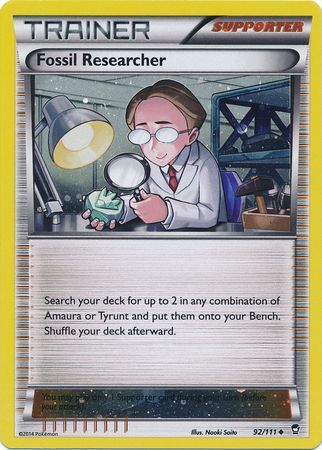 Fossil Researcher (92/111) (Cosmos Holo) [XY: Furious Fists] | Gear Gaming Bentonville