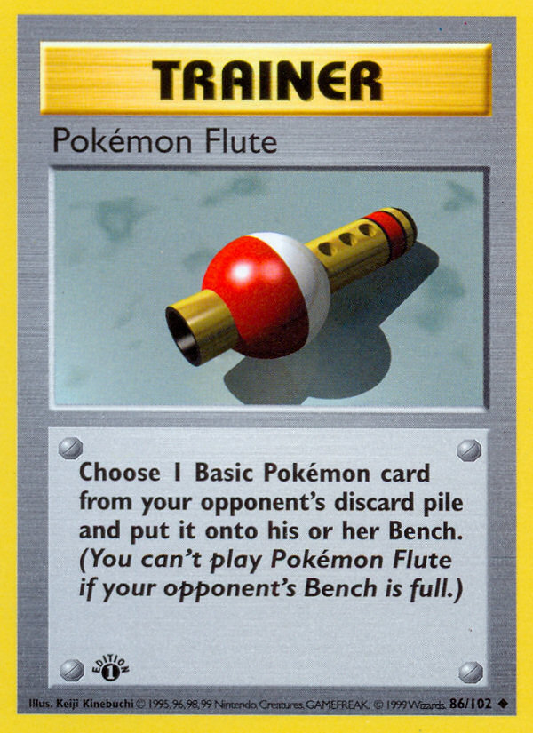 Pokemon Flute (86/102) (Shadowless) [Base Set 1st Edition] | Gear Gaming Bentonville