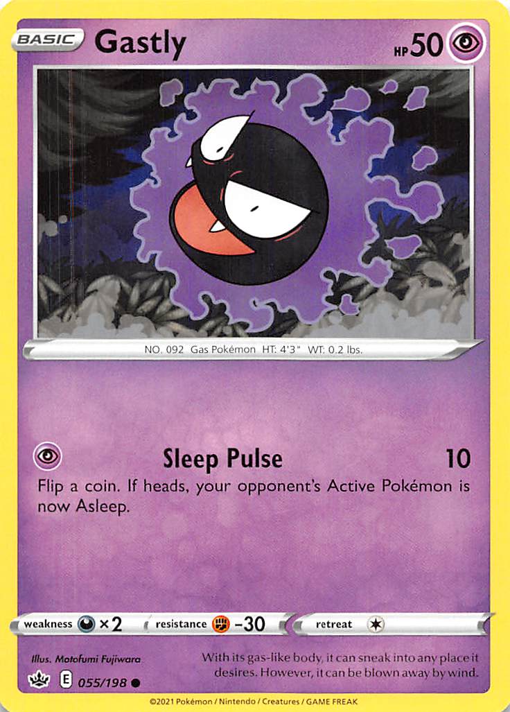 Gastly (055/198) [Sword & Shield: Chilling Reign] | Gear Gaming Bentonville