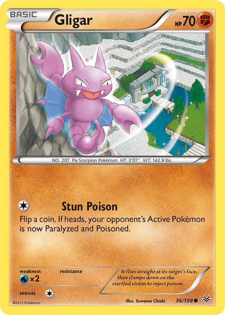 Gligar (36/108) [XY: Roaring Skies] | Gear Gaming Bentonville