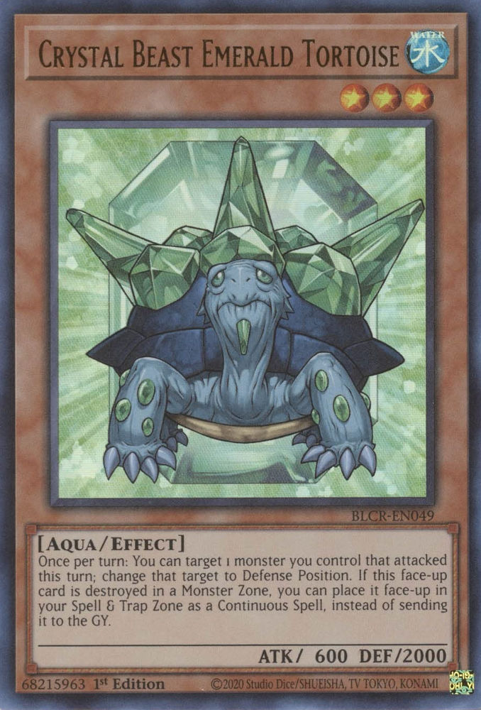 Crystal Beast Emerald Tortoise [BLCR-EN049] Ultra Rare | Gear Gaming Bentonville