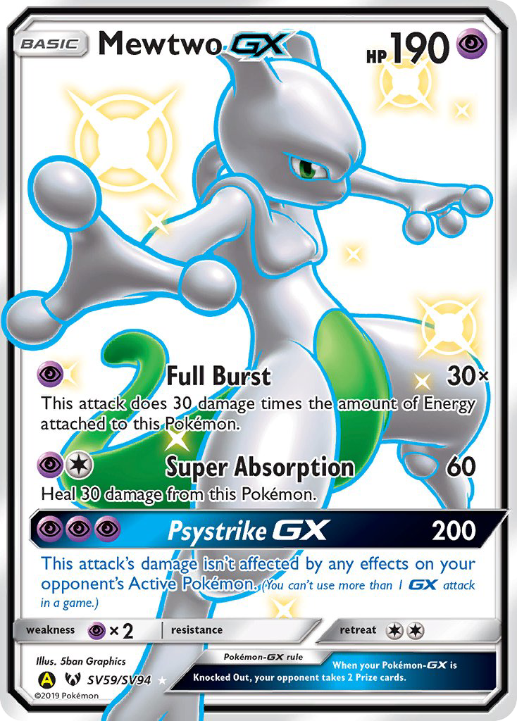 Mewtwo GX (SV59/SV94) [Sun & Moon: Hidden Fates - Shiny Vault] | Gear Gaming Bentonville