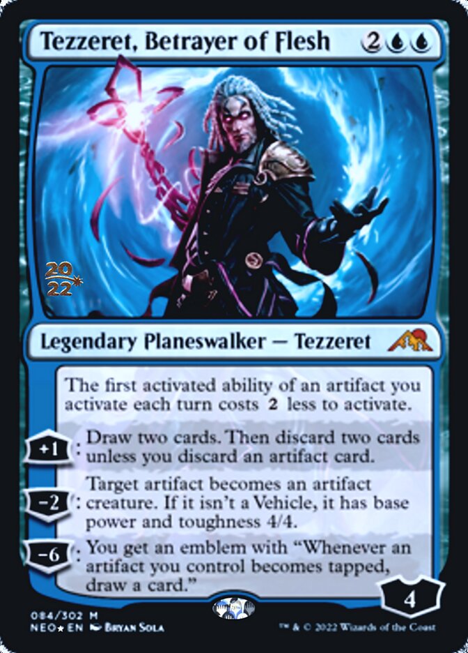 Tezzeret, Betrayer of Flesh [Kamigawa: Neon Dynasty Prerelease Promos] | Gear Gaming Bentonville