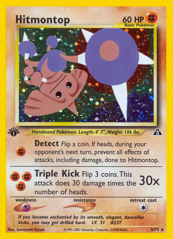 Hitmontop (3/75) [Neo Discovery 1st Edition] | Gear Gaming Bentonville