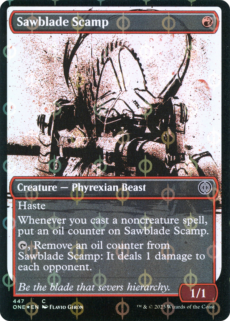 Sawblade Scamp (Showcase Ichor Step-and-Compleat Foil) [Phyrexia: All Will Be One] | Gear Gaming Bentonville