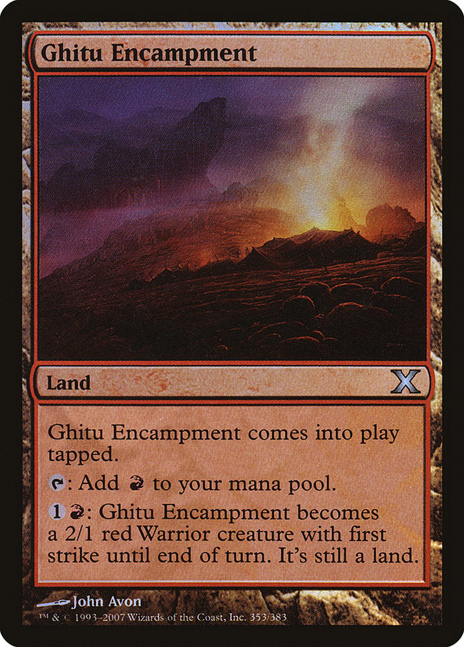 Ghitu Encampment (Premium Foil) [Tenth Edition] | Gear Gaming Bentonville