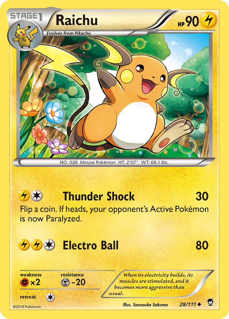 Raichu (28/111) [XY: Furious Fists] | Gear Gaming Bentonville