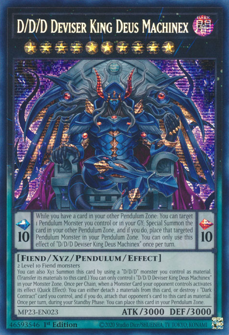 D/D/D Deviser King Deus Machinex [MP23-EN023] Prismatic Secret Rare | Gear Gaming Bentonville