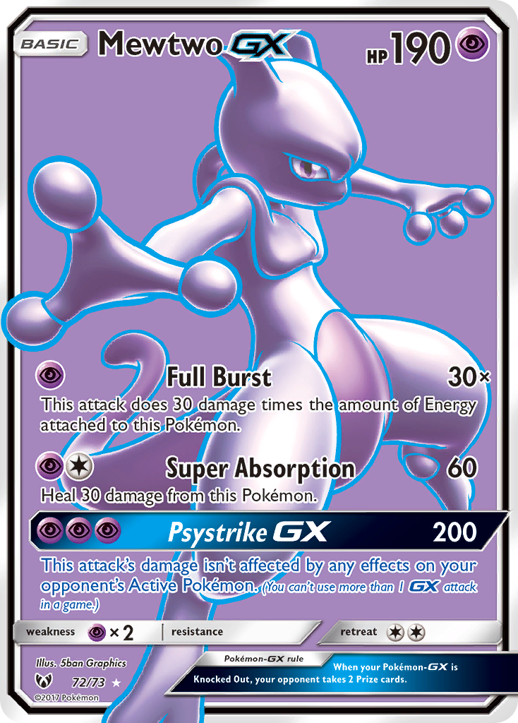 Mewtwo GX (72/73) [Sun & Moon: Shining Legends] | Gear Gaming Bentonville