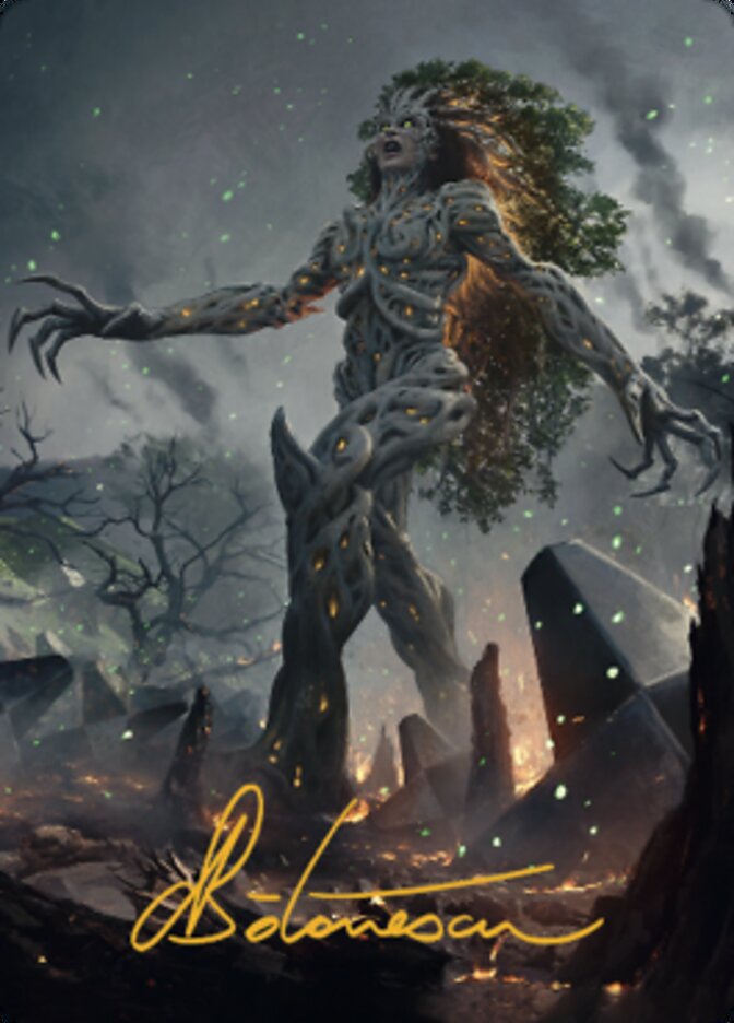 Titania, Gaea Incarnate Art Card (Gold-Stamped Signature) [The Brothers' War Art Series] | Gear Gaming Bentonville