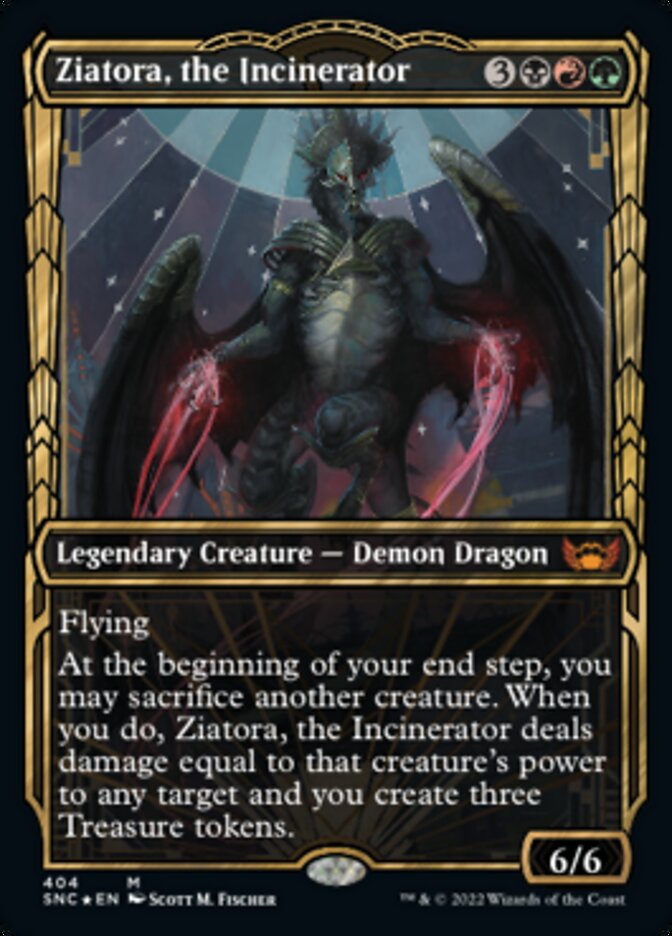 Ziatora, the Incinerator (Showcase Golden Age Gilded Foil) [Streets of New Capenna] | Gear Gaming Bentonville