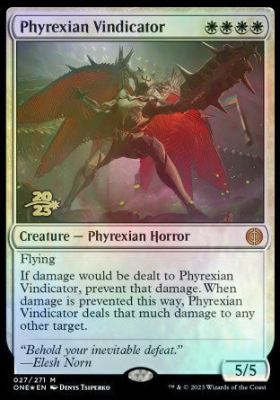 Phyrexian Vindicator [Phyrexia: All Will Be One Prerelease Promos] | Gear Gaming Bentonville