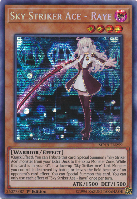 Sky Striker Ace - Raye [MP19-EN259] Prismatic Secret Rare | Gear Gaming Bentonville