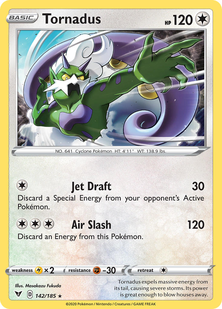 Tornadus (142/185) [Sword & Shield: Vivid Voltage] | Gear Gaming Bentonville