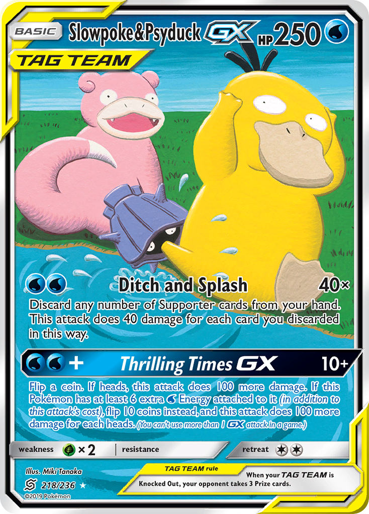 Slowpoke & Psyduck GX (218/236) [Sun & Moon: Unified Minds] | Gear Gaming Bentonville