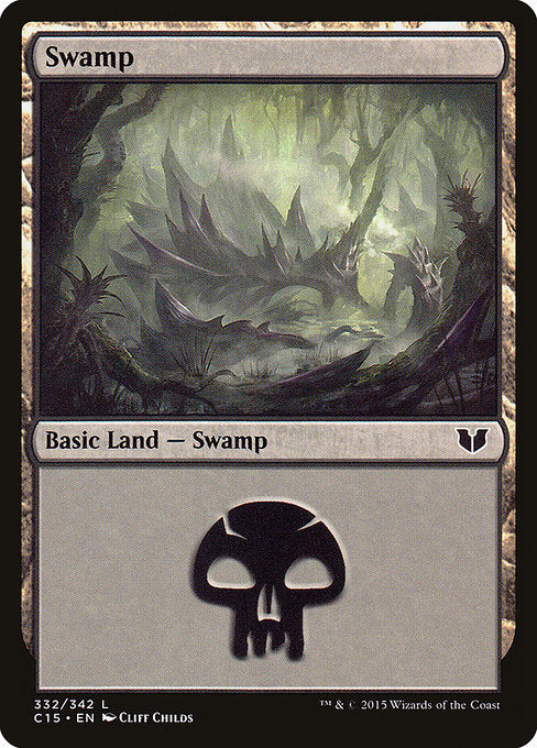 Swamp (332) [Commander 2015] | Gear Gaming Bentonville