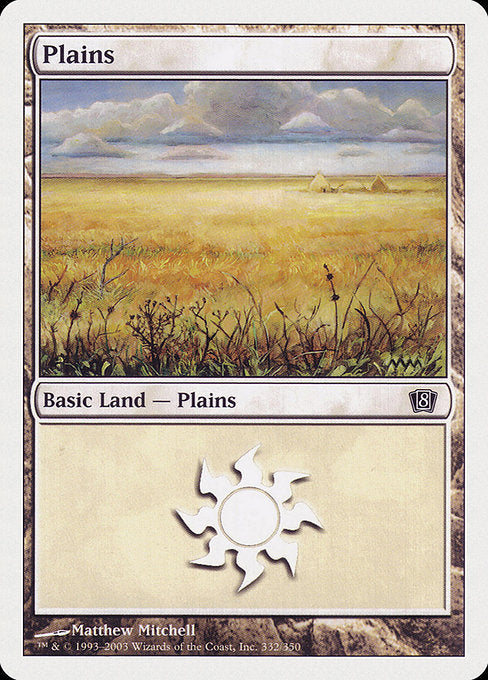 Plains (332) [8th Edition] | Gear Gaming Bentonville