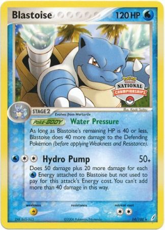 Blastoise (14/100) (National Championship Promo) [EX: Crystal Guardians] | Gear Gaming Bentonville