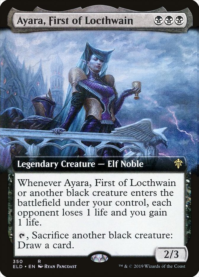 Ayara, First of Locthwain (Extended Art) [Throne of Eldraine] | Gear Gaming Bentonville