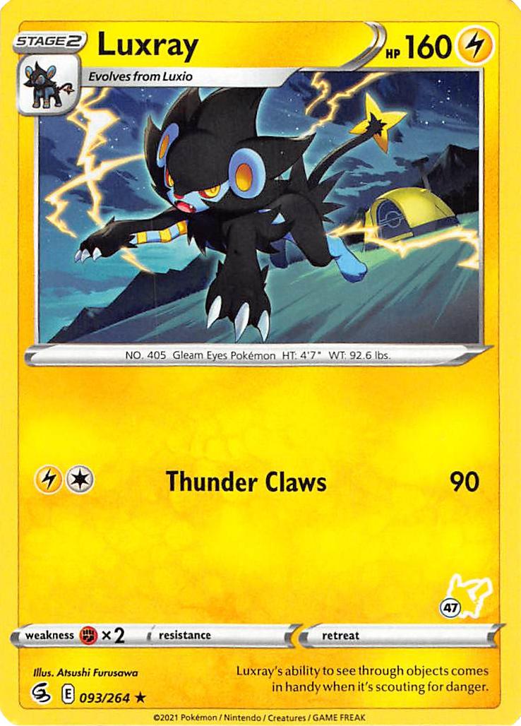 Luxray (093/264) (Pikachu Stamp #47) [Battle Academy 2022] | Gear Gaming Bentonville