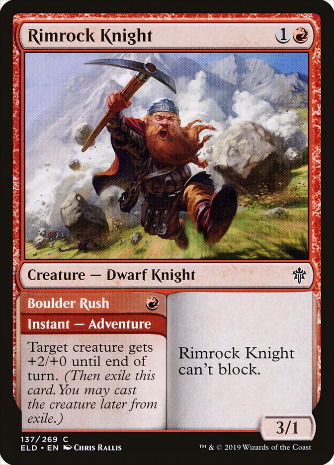 Rimrock Knight // Boulder Rush [Throne of Eldraine] | Gear Gaming Bentonville