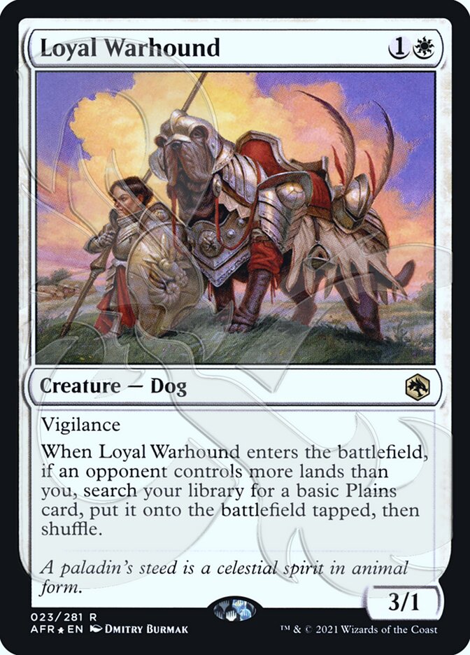 Loyal Warhound (Ampersand Promo) [Dungeons & Dragons: Adventures in the Forgotten Realms Promos] | Gear Gaming Bentonville