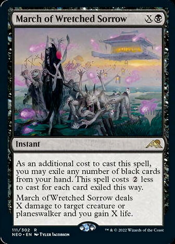 March of Wretched Sorrow (Promo Pack) [Kamigawa: Neon Dynasty Promos] | Gear Gaming Bentonville