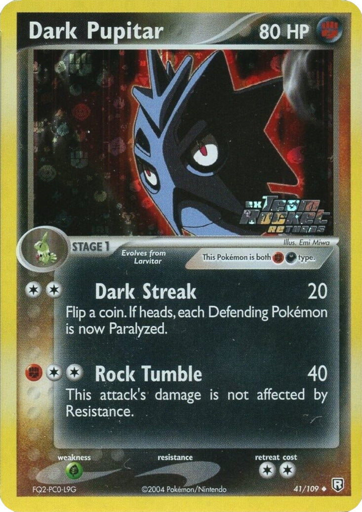 Dark Pupitar (41/109) (Stamped) [EX: Team Rocket Returns] | Gear Gaming Bentonville