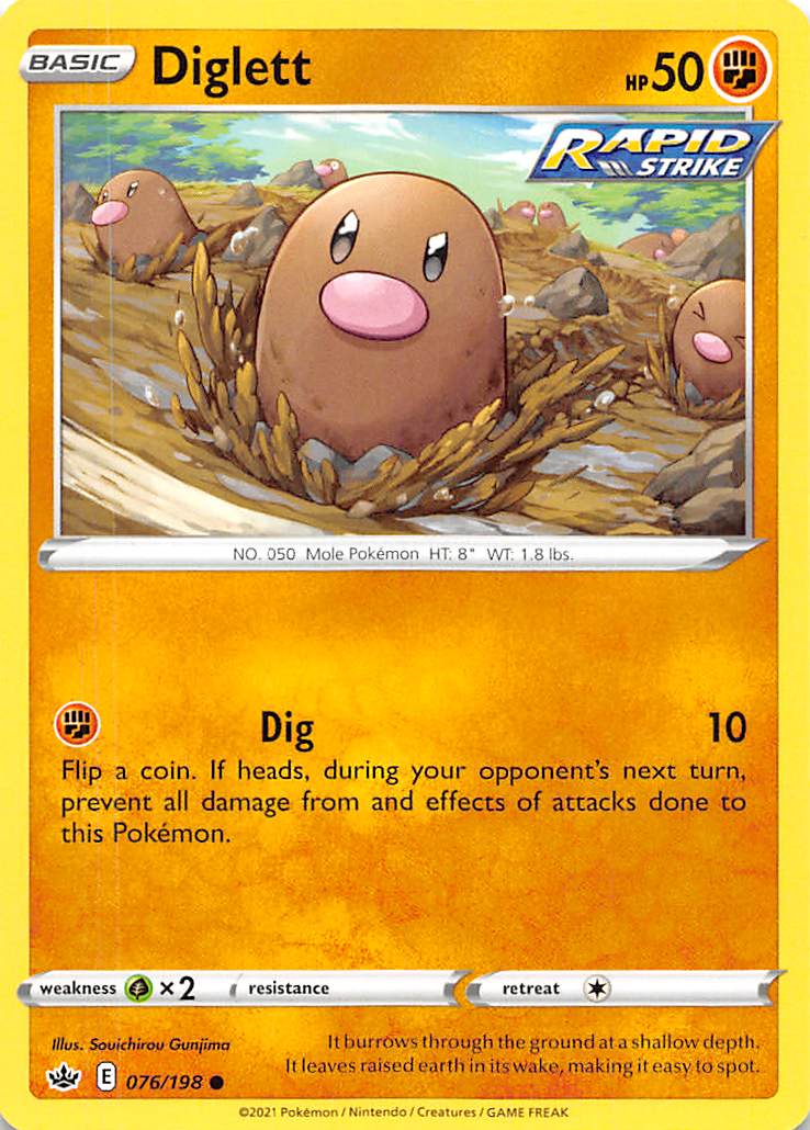 Diglett (076/198) [Sword & Shield: Chilling Reign] | Gear Gaming Bentonville