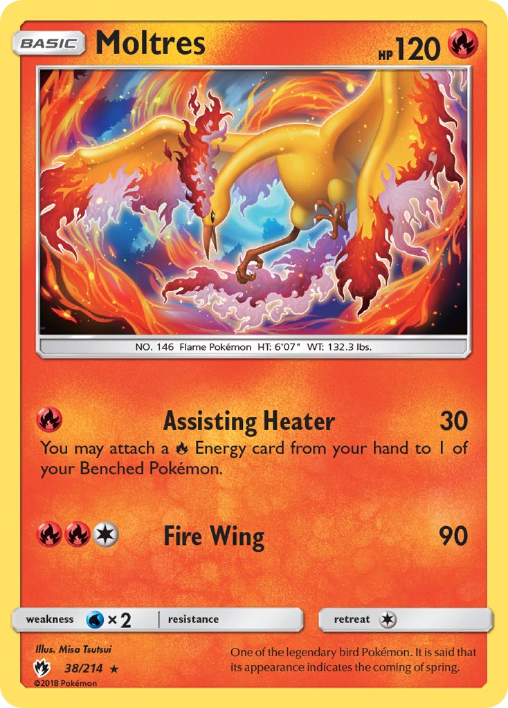 Moltres (38/214) (Let's Play, Eevee) Cracked Ice Holo) (Theme Deck Exclusive) [Sun & Moon: Lost Thunder] | Gear Gaming Bentonville