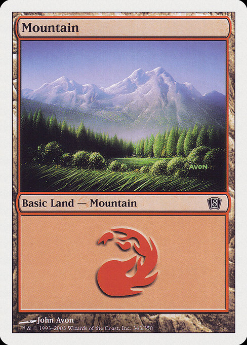 Mountain (343) [8th Edition] | Gear Gaming Bentonville